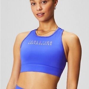 Fabletics Blue High Impact Sports Bra Size L